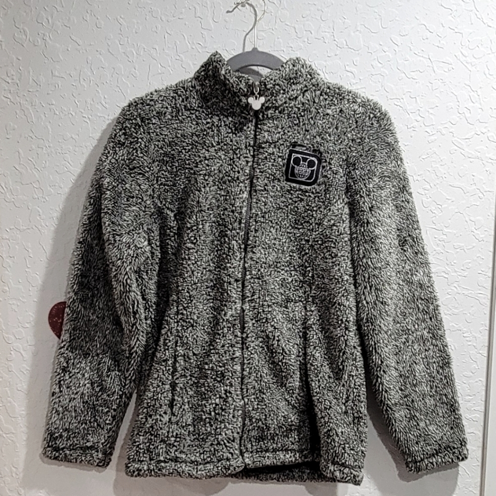 Walt Disney world Logo fleece DarkGrey Zip Jacket (Adult) medium disney